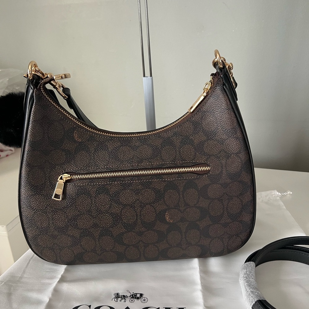 Coach Teri Hobo Bag in Signature Canvas - Picture 3 of 10